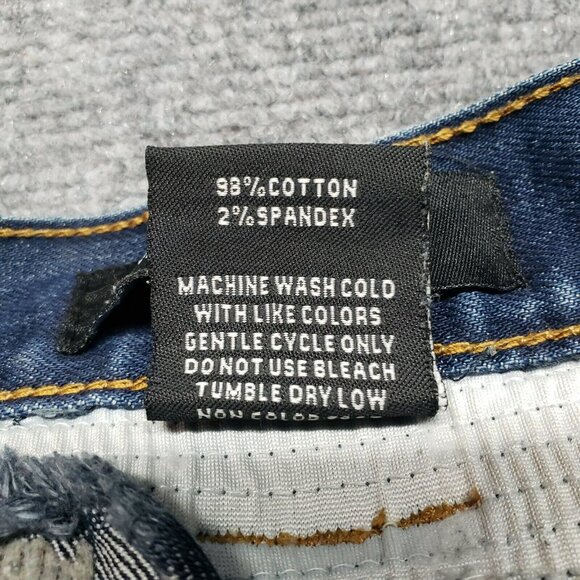 8IGHTH DSTRKT New York Jeans Mens 32x32 (30X30) Blue Distressed Denim Mid Rise - Picture 6 of 10